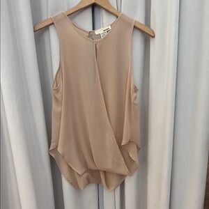 Elegant Beige Sleeveless Top